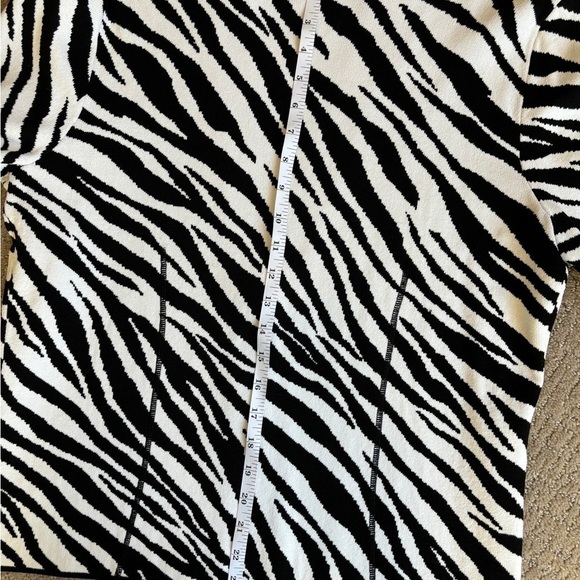 Jones New York Signature Knit Collection 3/4 Sleeve Sweater Cardigan Zebra XL - Picture 11 of 11